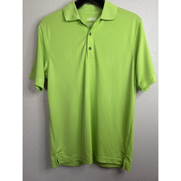 Izod Men's Golf Polo Shirt PerformX Green SZ Small Pullover Preppy Steampunk - Picture 1 of 7